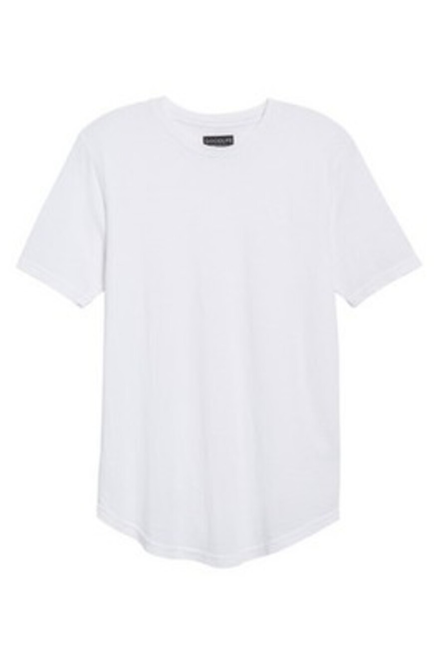 Goodlife Tri-Blend Scallop Crew T-Shirt Men's Small White Short Sleeve